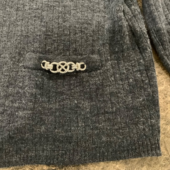 Vintage ADOLFO Wool Quarter- Zip Sweater Sz L 36-38 bust - Picture 13 of 14